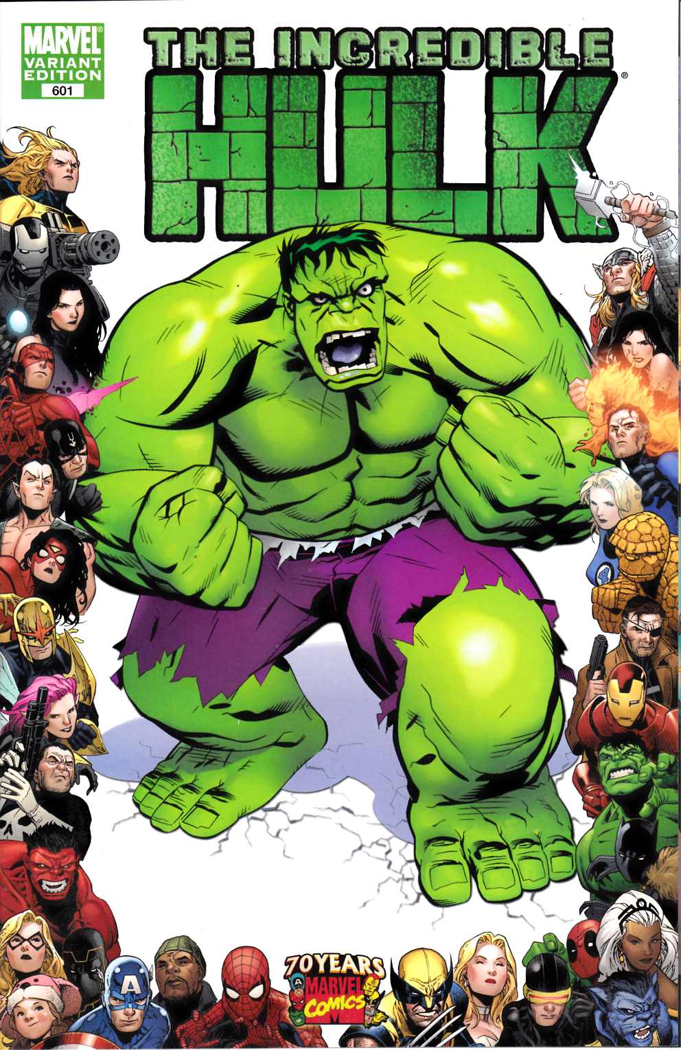 INCREDIBLE HULK #601 70TH FRAME GOLDEN VAR