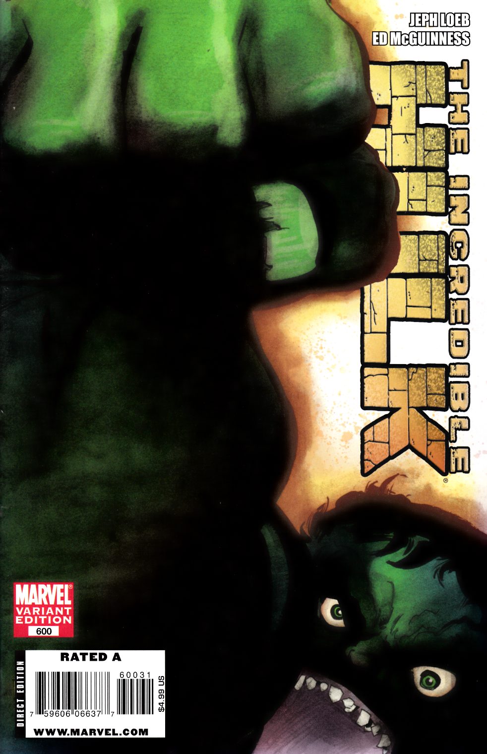 INCREDIBLE HULK #600 TIM SALE VAR
