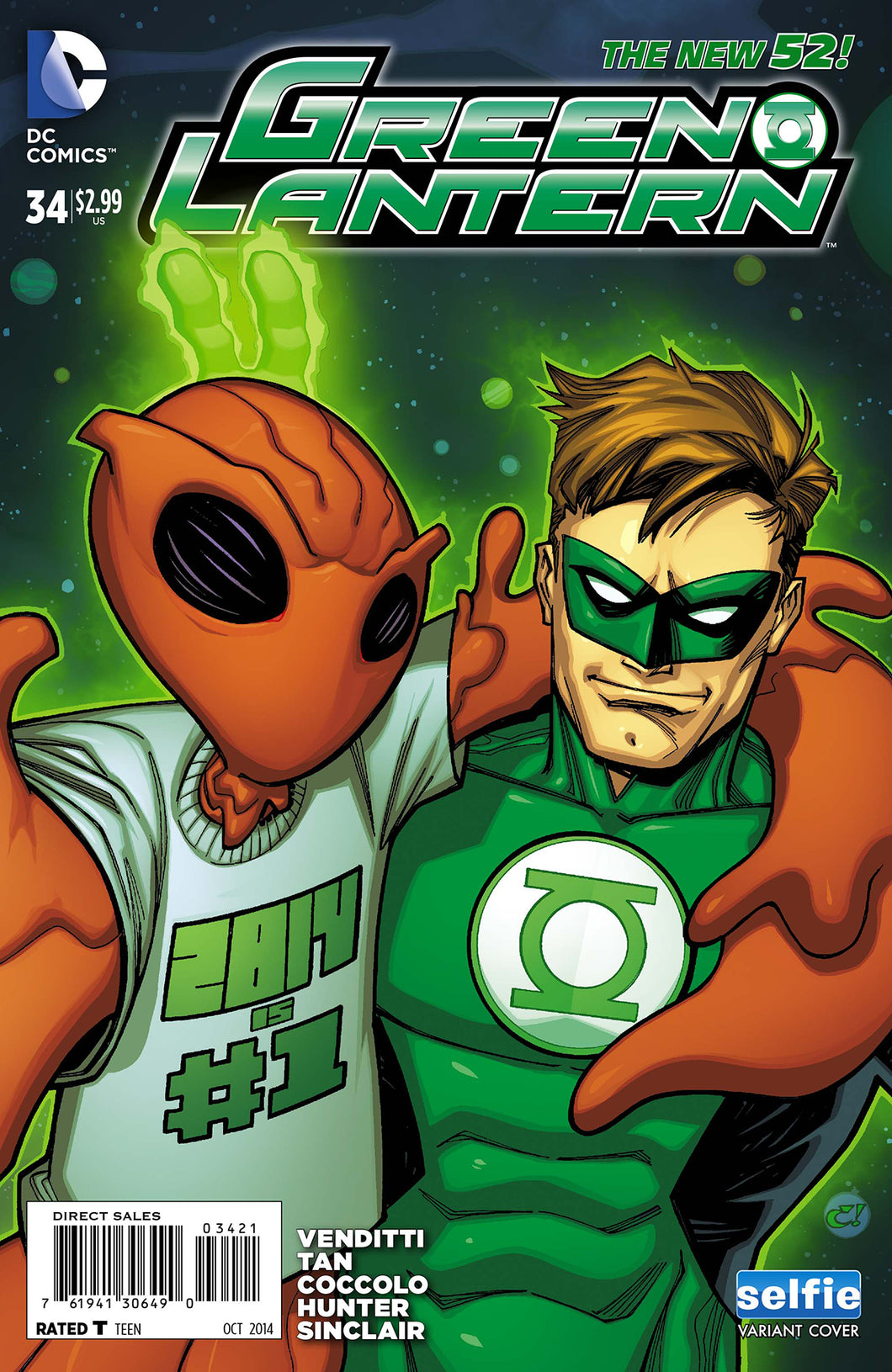 GREEN LANTERN #34 DCU SELFIE VAR ED