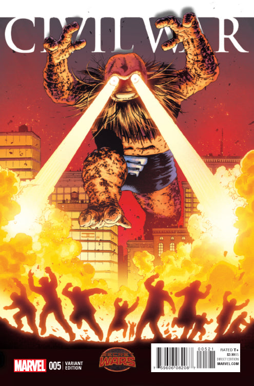 CIVIL WAR #5 CASSADAY KIRBY MONSTER VAR SWA