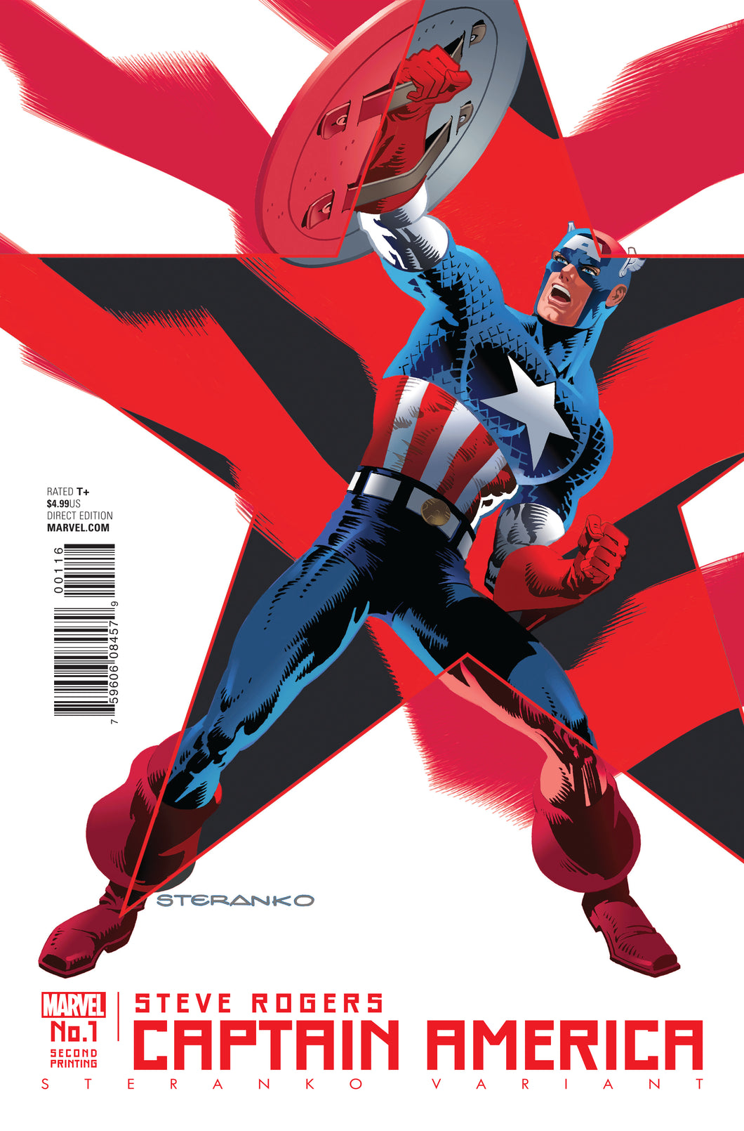 CAPTAIN AMERICA STEVE ROGERS #1 STERANKO 2ND PTG VAR