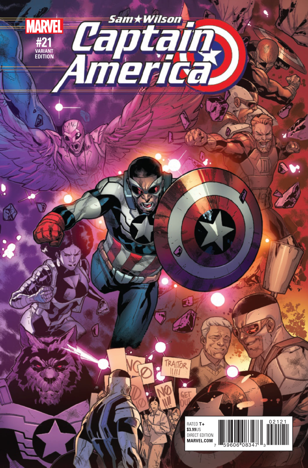 CAPTAIN AMERICA SAM WILSON #21 RB SILVA CONNECTING A VAR