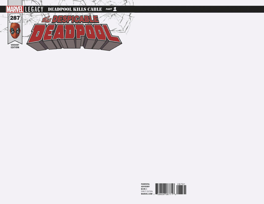 DESPICABLE DEADPOOL #287 BLANK VAR LEG