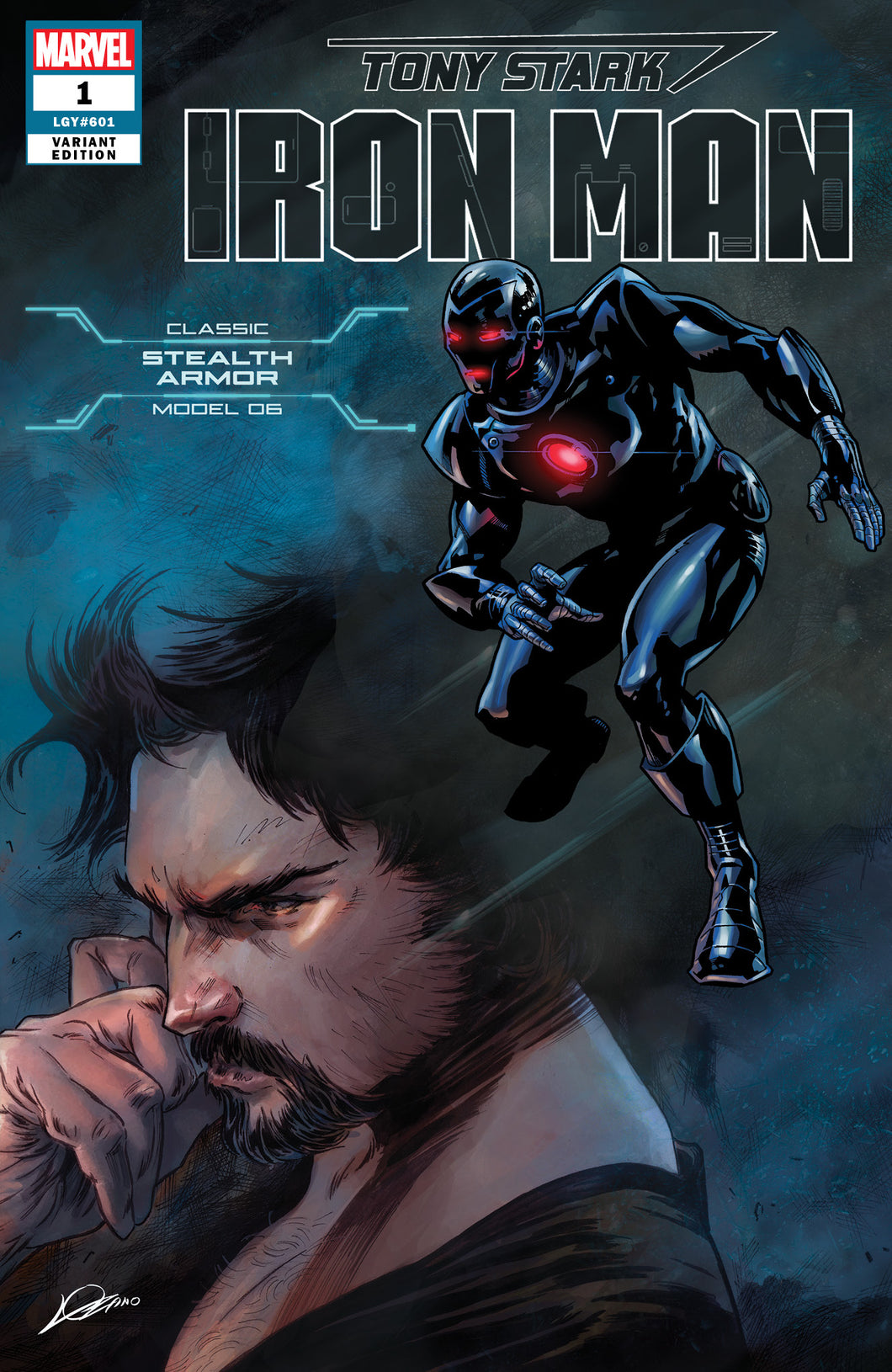 TONY STARK IRON MAN #1 STEALTH ARMOR VAR