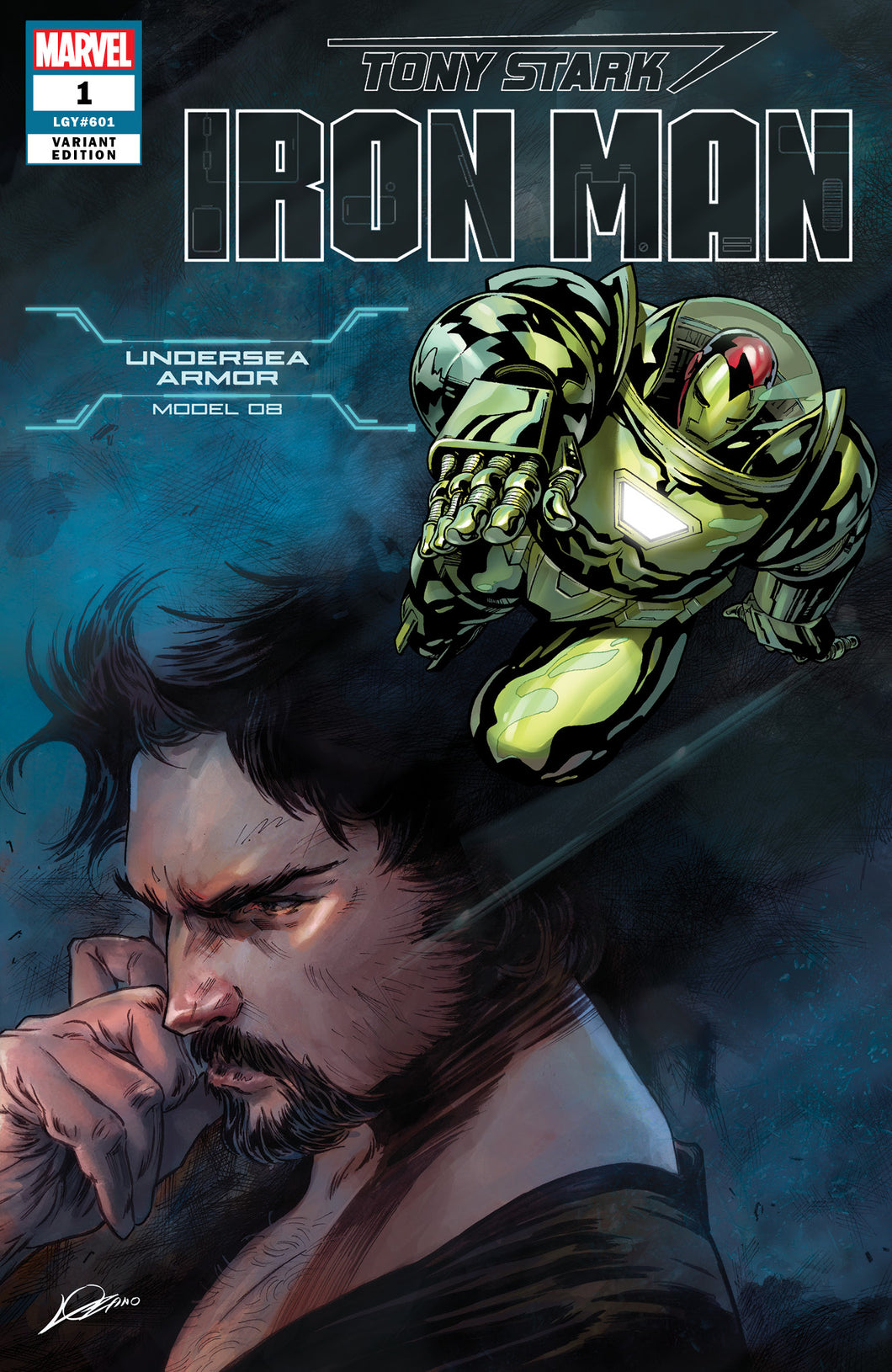 TONY STARK IRON MAN #1 UNDERSEA ARMOR VAR