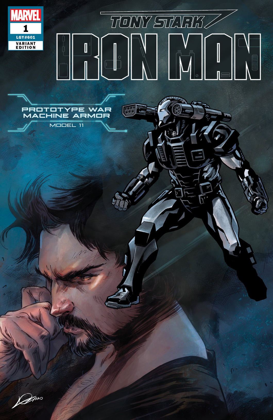 TONY STARK IRON MAN #1 WAR MACHINE STARK ARMOR VAR
