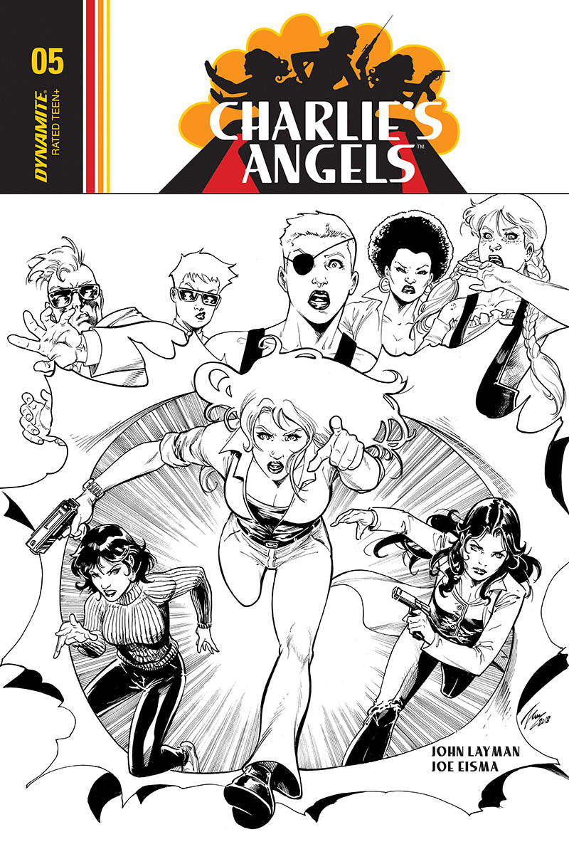 CHARLIES ANGELS #5 20 COPY CIFUENTES B&W INCV