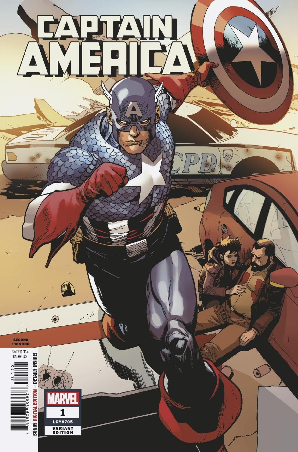 CAPTAIN AMERICA #1 2ND PTG YU VAR