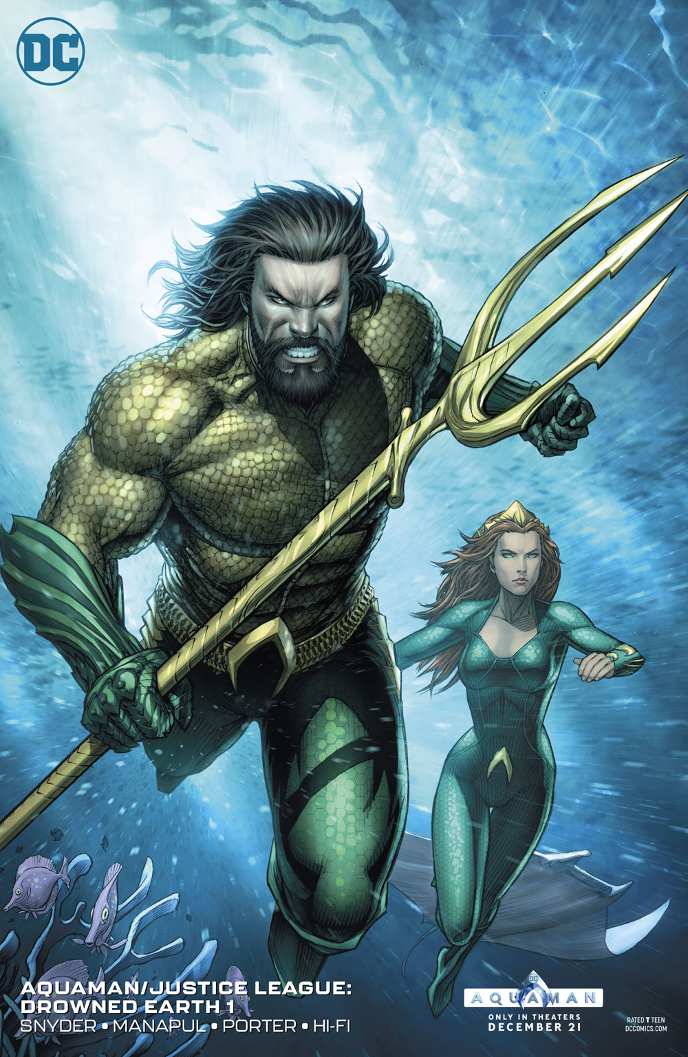 AQUAMAN JUSTICE LEAGUE DROWNED EARTH #1 VAR ED